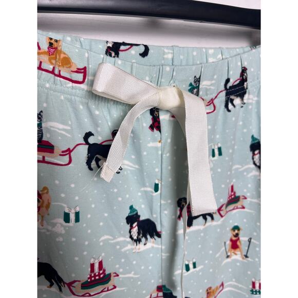 Lands' End Women's Christmas Pajama Sleep Drawstring Pants Dogs Puppy Size XL - Picture 3 of 6